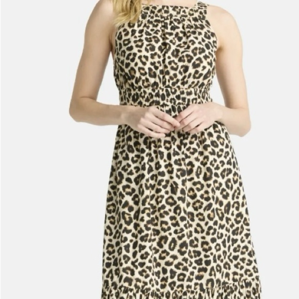 NWT Time And Tru Leopard Print Sleeveless Dress size small(4-6)